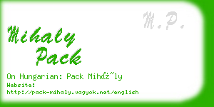 mihaly pack business card